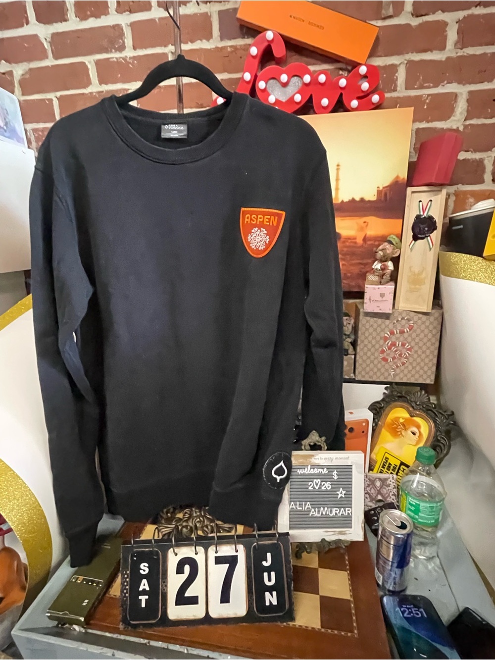 Aspen Resort Men’s Sweatshirt Small AspenX Snowmass Colorado